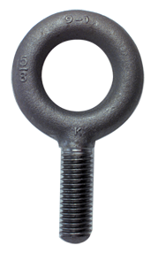 No Shoulder Plain Eye Bolt - 2-4-1/2 Thread, 3-3/8'' Eye Dia. - Exact Tool & Supply