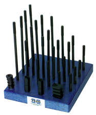T-Nut and Stud Set - #68202; M10 x 1.5 Stud Size; 12mm T-Slot Size - Exact Tool & Supply