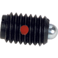 End Force Spring Plunger-Short - 1.5 lbs Initial End Force, 5 lbs Final End Force (3/8″–16 Thread) - Exact Tool & Supply