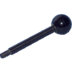 Plastic Ball Knob with Shaft - 1/2″–13 Thread Size, 10″ Handle Length, 5/8″ Thread Length - Exact Tool & Supply