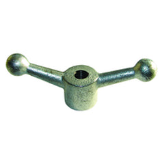 Cast Iron Ball Handles - 3/4″–10 Threaded Hole, 8″ Width, 2 15/16″ Overall Height, 1 3/4″ Hub Height - Exact Tool & Supply