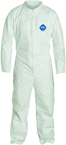 Tyvek® White Collared Zip Up Coveralls - Large (case of 25) - Exact Tool & Supply