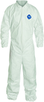 Tyvek® White Collared Zip Up Coveralls w/ Elastic Wrist & Ankles - 4XL (case of 25) - Exact Tool & Supply