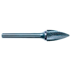 1/4 EdgeHog Tree Shape Pointed End Miniature Carbide Bur SG-51 Fine - Exact Tool & Supply