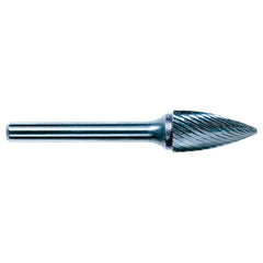 1/8 EdgeHog Tree Shape Pointed End Miniature Carbide Bur SG-42L3 3″ OAL Std Alt Diamond (Double) - Exact Tool & Supply