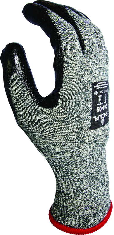 Flame-resistant, flat dipped sponge neoprene palm coating, Gray with black, 13-gauge Kevlar liner, tactile grip, Arc Flash level 2, ANSI CUT LEVEL A4/extra large - Exact Tool & Supply