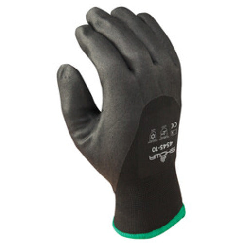 ‎Insulated foam nitrile coated 3/4 dipped 15 gauge black seamless nylon liner w/Acrylic fleece liner w/7 gauge brushed inner Acrylic fleece rec temps -15″ smooth black w/black/extra large - Exact Tool & Supply
