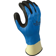 Insulated full nitrile blue w/black foam nitrile coating in the palm thermal acrylic liner oil & chemical resistant/ extra extra large - Exact Tool & Supply