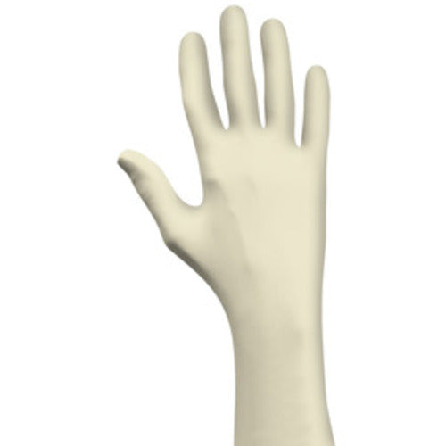 Disposable natural rubber latex 9 1/2″ 5-mil natural rolled cuff powder free textured grip/small - Exact Tool & Supply