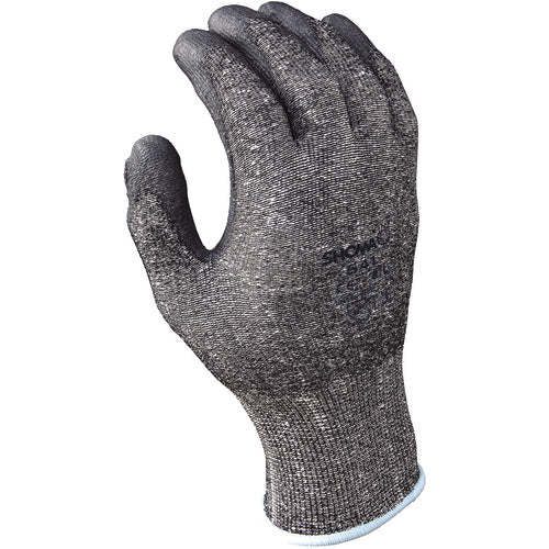 13- gauge engineered cut resistant fiber w/polyurethane palm coating HPPE black with gray coating textured finish ANSI CUT LEVEL 2/extra extra large - Exact Tool & Supply