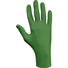‎Biodegradable Disposable nitrile w/EBT powder-free low-modulus 100%-nitrile 9-1/2″ 4-mil smooth green/extra large - Exact Tool & Supply