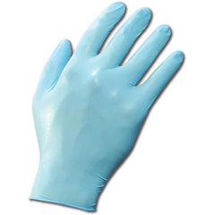 ‎Disposable low-powder low-modulus 100%-nitrile 9-1/2″ 4-mil rolled cuff blue/small - Exact Tool & Supply