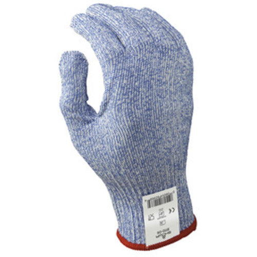 Cut resistant 10-gauge seamless wire free knit HPPE blue/white ambidextrous ANSI CUT LEVEL 5/extra large - Exact Tool & Supply