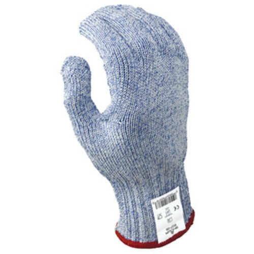 Cut resistant 7-gauge seamless wire free knit HPPE blue/white ambidextrous ANSI CUT LEVEL 5/XS - Exact Tool & Supply