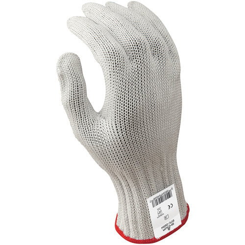 Cut resistant 7-gauge seamless knit PVC dotted left hand engineered fiber w/four strands of stainless steel white ANSI CUT LEVEL 5/extra large - Exact Tool & Supply
