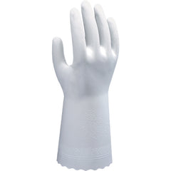 Clean packed PVC unsupported 12 mil embossed grip white small - Exact Tool & Supply