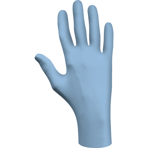‎Disposable powder-free low-modulus 100%-nitrile 9-1/2″ 8-mil rolled cuff blue/medium - Exact Tool & Supply