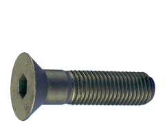 M6 - 1.00 x 16 - Black Finish Heat Treated Alloy Steel - Cap Screws - Flat Head - Exact Tool & Supply