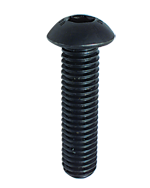 5/16-24 x 1/2 - Black Finish Heat Treated Alloy Steel - Cap Screws - Button Head - Exact Tool & Supply