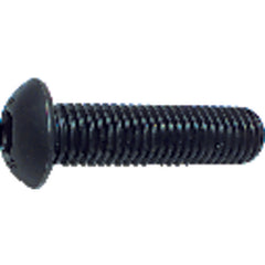 #10-32 × 1/2″ - Black Finish Heat Treated Alloy Steel - Cap Screws - Button Head - Exact Tool & Supply