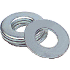 9/16″ Bolt Size - Zinc Plated Carbon Steel - Flat Washer - Exact Tool & Supply