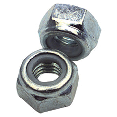 M8-1.25 - Zinc / Bright - Nylon Insert Stop Nut - Exact Tool & Supply