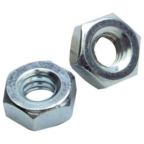 #6-40 - Zinc / Bright - Machine Screw Nut - Exact Tool & Supply
