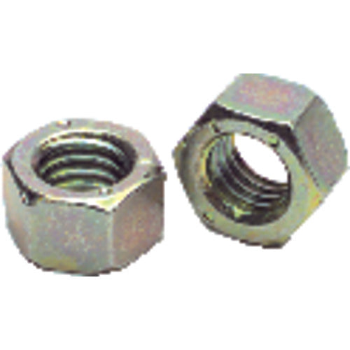 1/4″-28 - Zinc / Yellow / Bright - Finished Hex Nut - Exact Tool & Supply