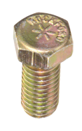 1/2-13 x 3/4 - Zinc / Yellow Plated Heat Treated Alloy Steel - Cap Screws - Hex - Exact Tool & Supply