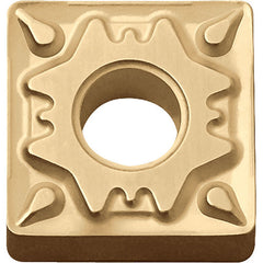 SNMG 431 HQ CA515, 1/64″ Corner Radius, 3/16″ Thick, 1/2″ Inscribed Circle, TiCnulll2O3/TiN, Square, Turning Indexable Insert - Exact Tool & Supply