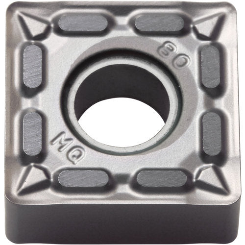 CNMG 431 MQ PR015S, 1/64″ Corner Radius, 3/16″ Thick, 1/2″ Inscribed Circle, MEGACOAT HARD, Diamond, Turning Indexable Insert - Exact Tool & Supply