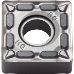 CNMG 431 MQ PR015S, 1/64″ Corner Radius, 3/16″ Thick, 1/2″ Inscribed Circle, MEGACOAT HARD, Diamond, Turning Indexable Insert - Exact Tool & Supply