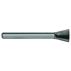 1/4 EdgeHog Back Taper Miniature Carbide Bur SN-51 Fine - Exact Tool & Supply
