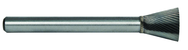 1/2 EdgeHog Back Taper Carbide Bur SN-4 Standard Alt Diamond (Double) - Exact Tool & Supply