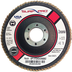 ‎4 1/2″ × 5/8″-11-36 Grit - Zirc Plus Coated Abrasive - Type 29 Flap Disc - Exact Tool & Supply