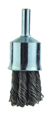 1" Diameter - 1/4" Shank - .006 Wire - End Brush - Exact Tool & Supply