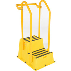 Step Poly Nestable 2 Step Yl W/Hand&Back Rails - Exact Tool & Supply
