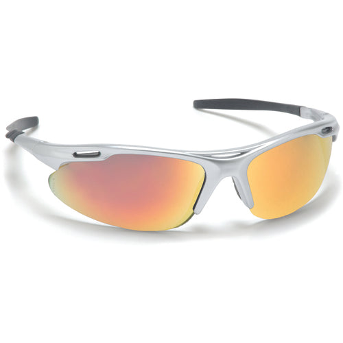 Safety Glasses - Avante, Silver Frame, Ice Org Mirror Lens - Exact Tool & Supply