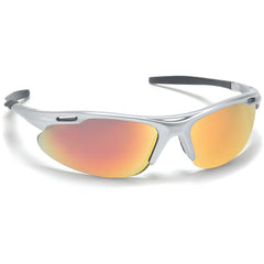 Safety Glasses - Avante, Silver Frame, Ice Org Mirror Lens - Exact Tool & Supply