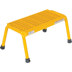 Alum Step Stand - 1 Step Welded Yellow - Exact Tool & Supply