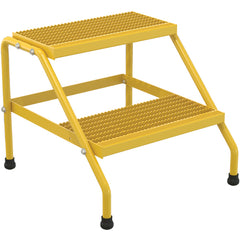 Alum Step Stand- 2 Step Knkdwn Yellow - Exact Tool & Supply