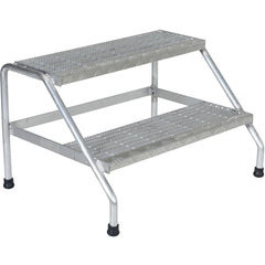 Aluminum Step Stand - 2 Step Wide Welded - Exact Tool & Supply