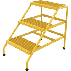 Alum Step Stand- 3 Step Knkdwn Yellow - Exact Tool & Supply