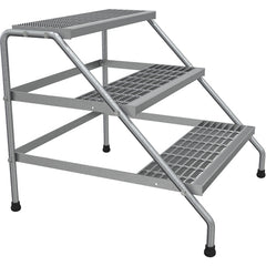 Aluminum Wide 3-Step Stand - Knock Down - Exact Tool & Supply