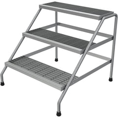 Aluminum Step Stand - 3 Step Wide Welded - Exact Tool & Supply