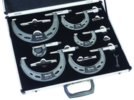 #ST444.1CXRLZ   0 - 6" / 0-150mm .0001 Graduation Micrometer Set - Exact Tool & Supply