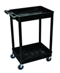 Utility Cart 2 Tub Shelves - 24" x 18" x 37-1/4" - Exact Tool & Supply