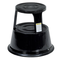 Black Rolling Step Stool 17 In - Exact Tool & Supply
