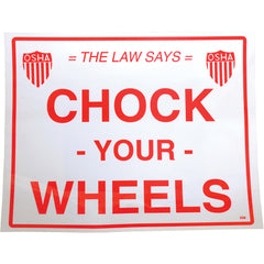 ‎Vinyl Wheel Chock Sticker 11-3/4 × 9-3/4 - Exact Tool & Supply