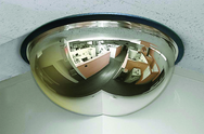 26" Dia. 3/4 Dome Mirror For Outside Corner-Plastic Back - Exact Tool & Supply